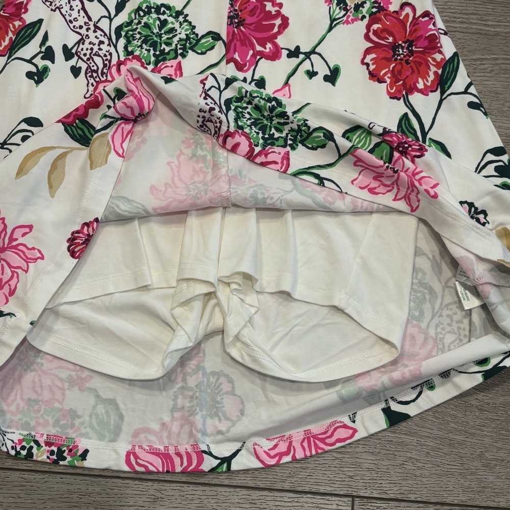 Lilly Pulitzer Anne Skirted Romper Coconut Safari Sanctuary Womens Small Floral - Picture 5 of 9